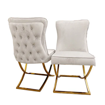 Sandhurst X Leg Dining Chair in Gold