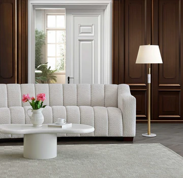 **PROMO** Aluxo Astoria 3 Seater Sofa in Oatmeal Boucle Fabric