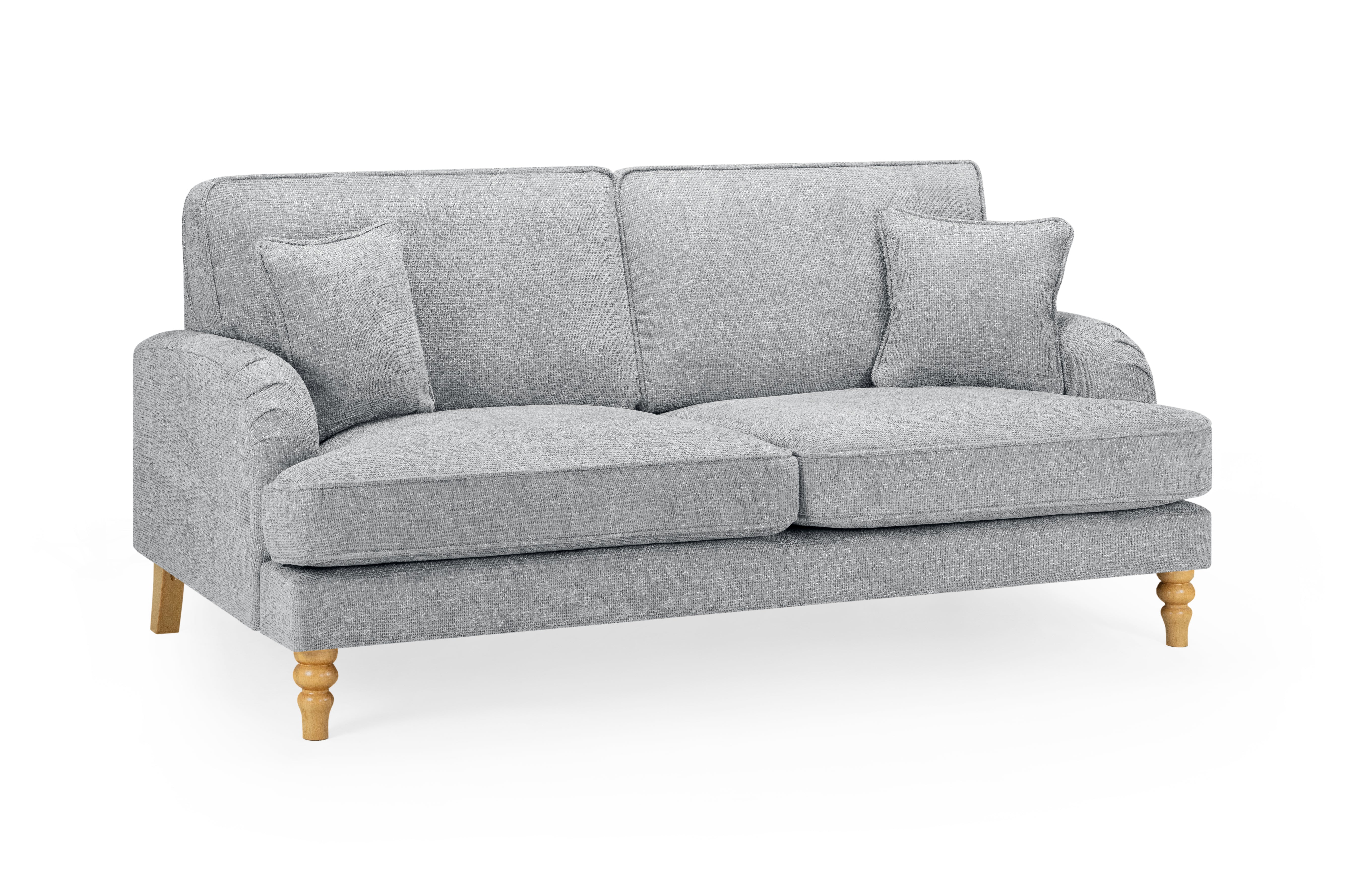 Rupert Sofa Grey 3+2 Seater armchair and footstool