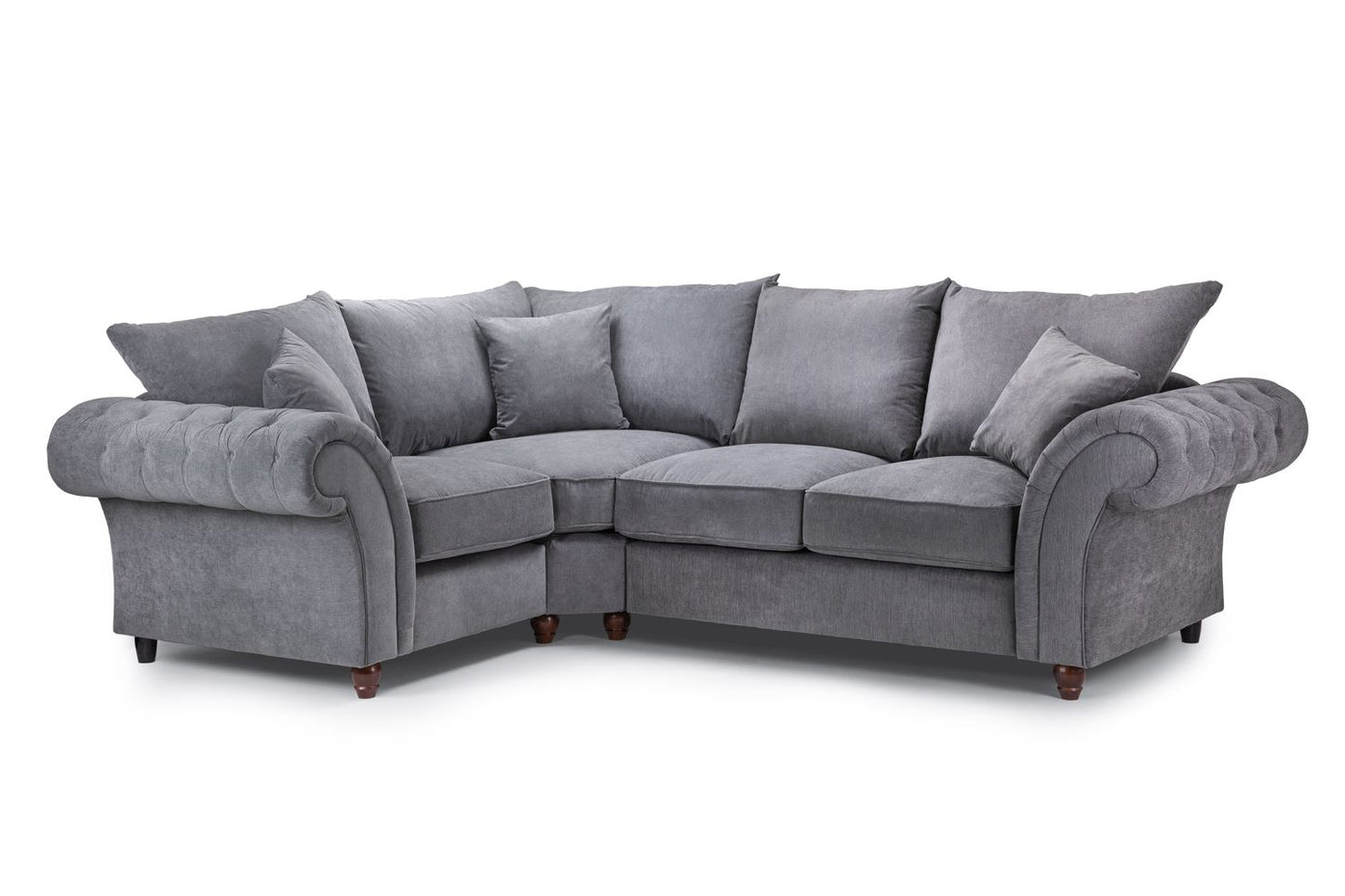 Windsor Fullback Sofa Grey Left and Right  Hand Facing Corner