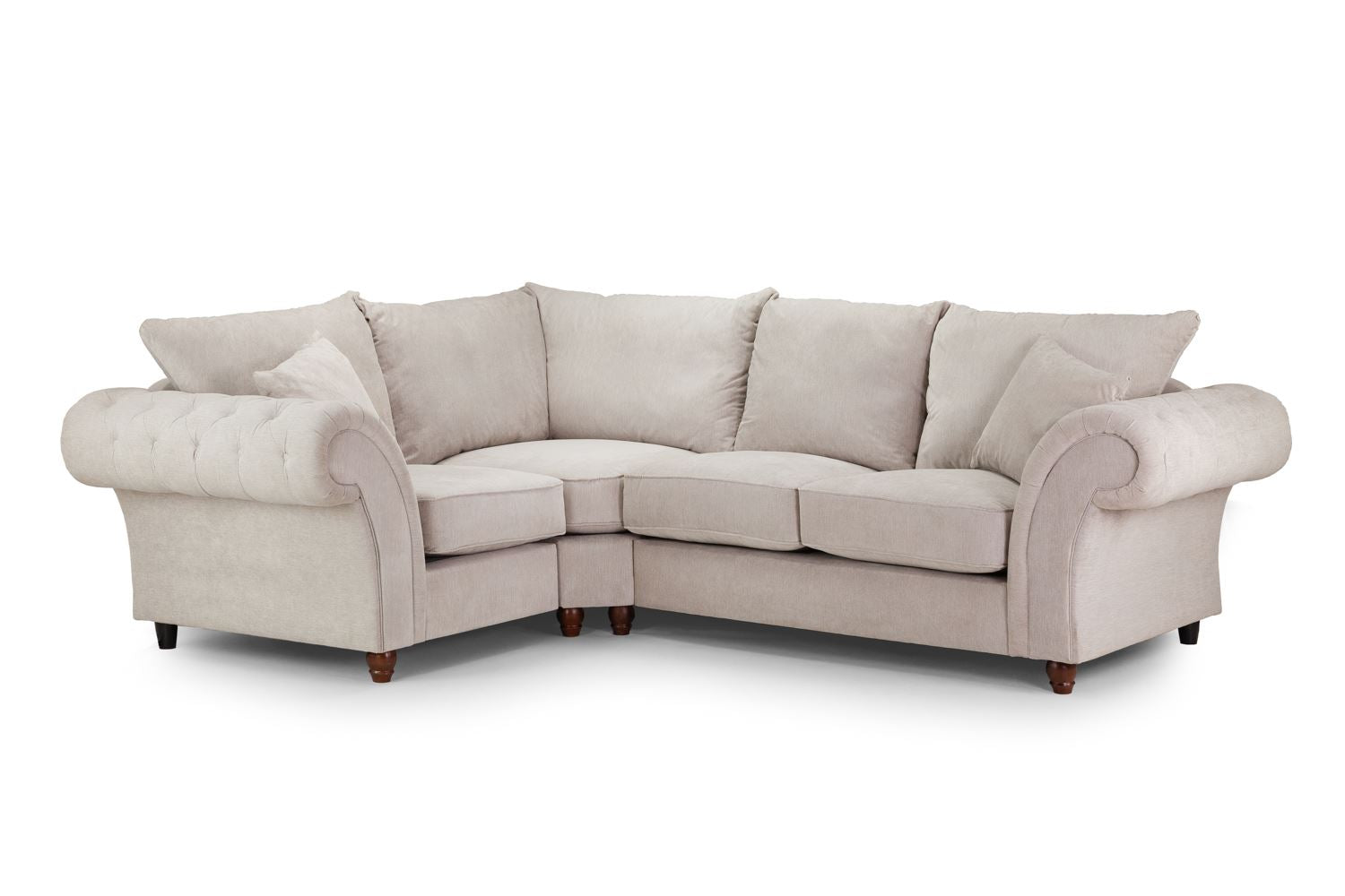 Windsor Fullback Sofa Stone Left Hand Facing Corner